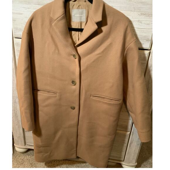Everlane The ReWool Cocoon Coat - Camel - Size 0 - NWOT- Retail $250 - Picture 2 of 7